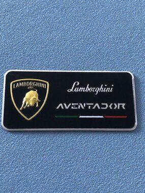 Golden Lamborghini AVENTADOR Murcielago Gallardo LOGO BADGE Emblem Black